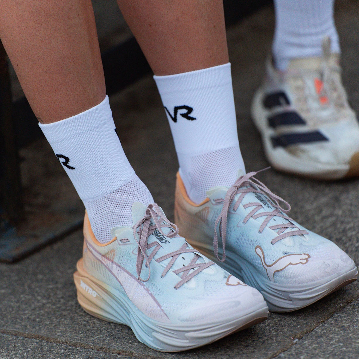 Race Running Socks - White (2-Pack)