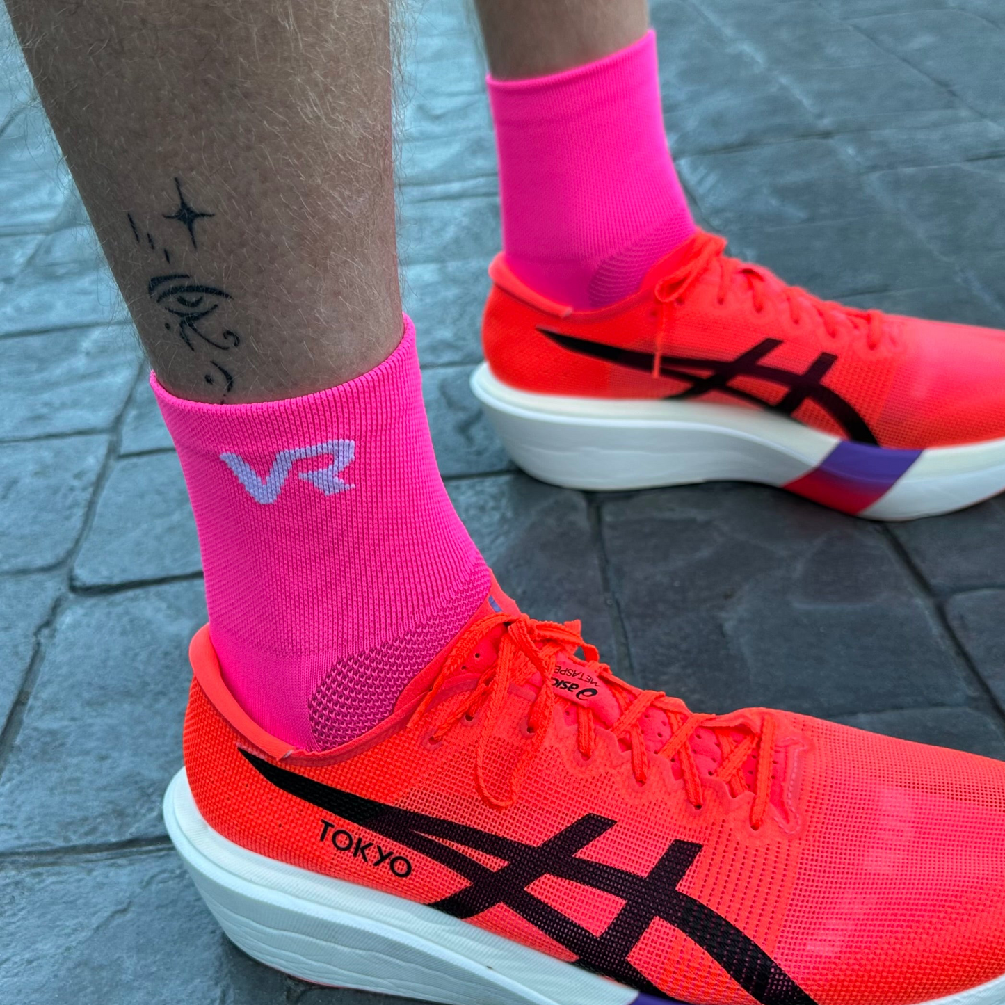 Race Running Socks - Hot Pink (2-Pack)