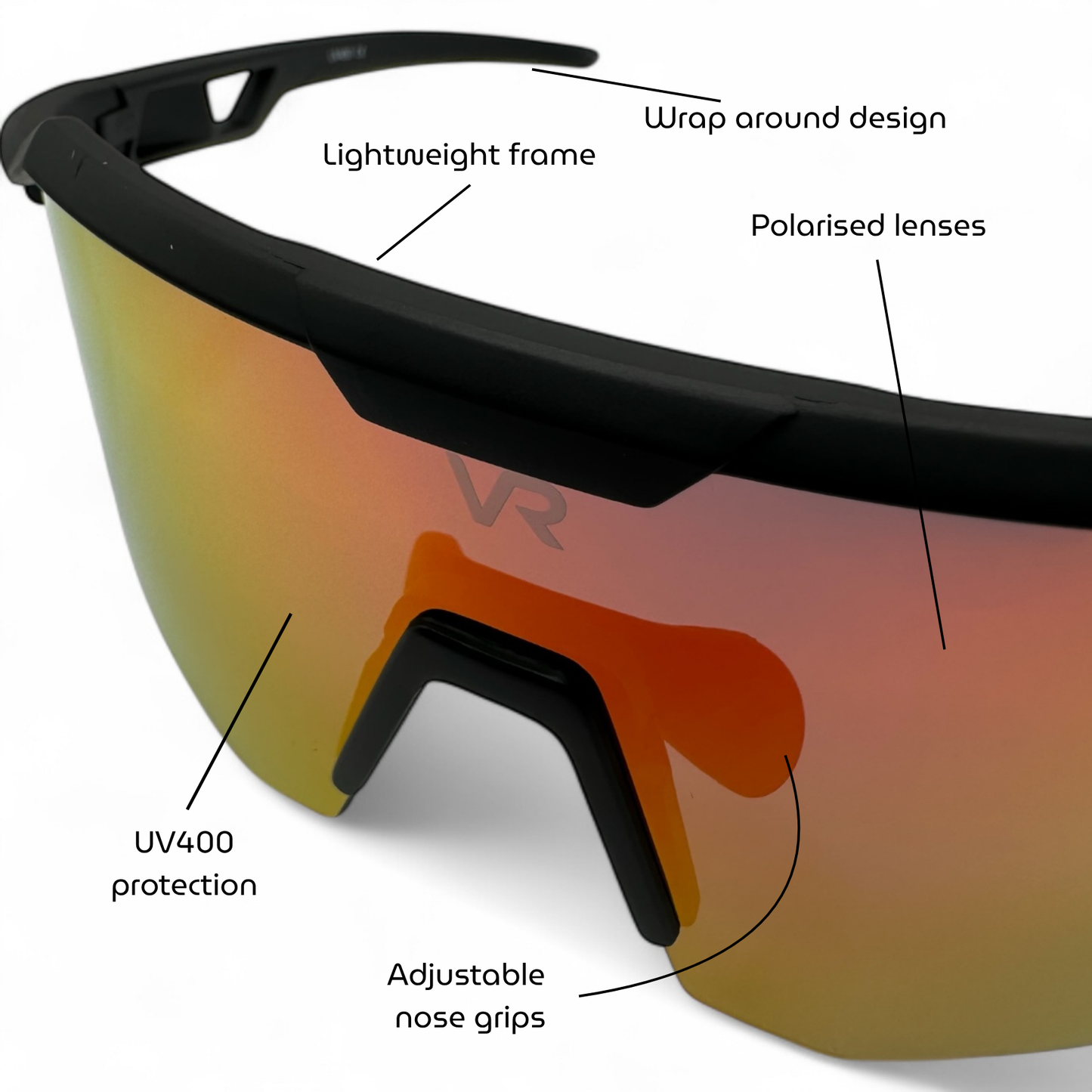 Stride Polarised Sunglasses - Solar Red